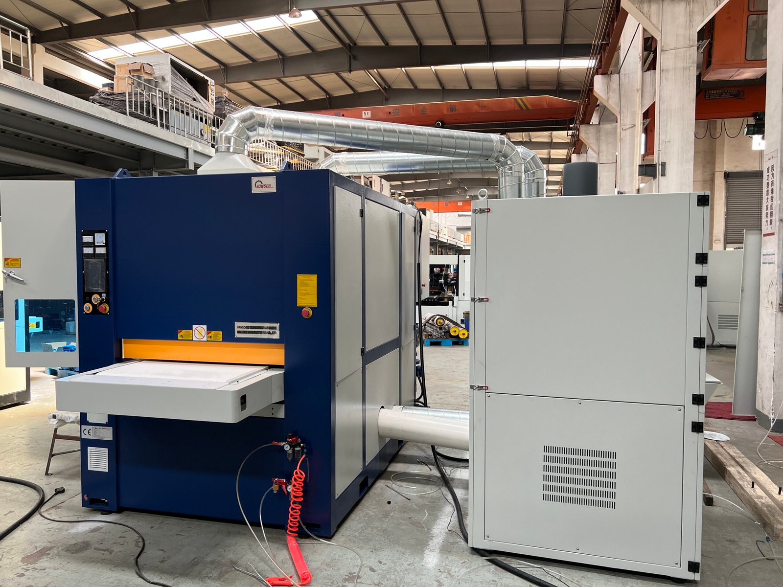 The poslishing machine installed in customer site.