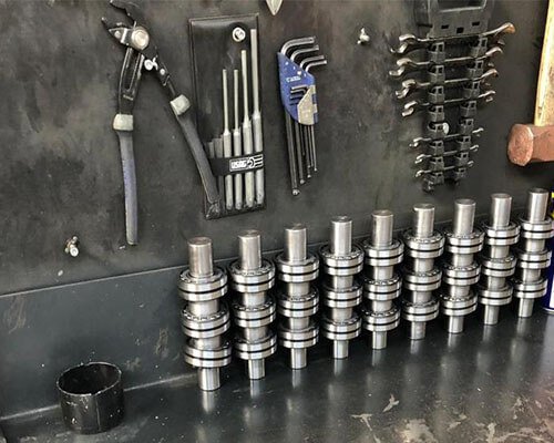 Bearings for part leveler