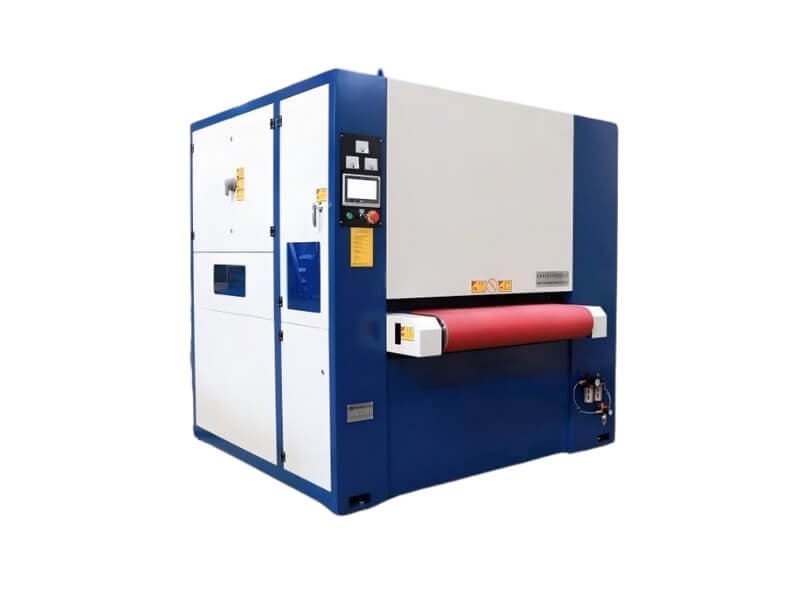 Industrial deburring machine with control panel